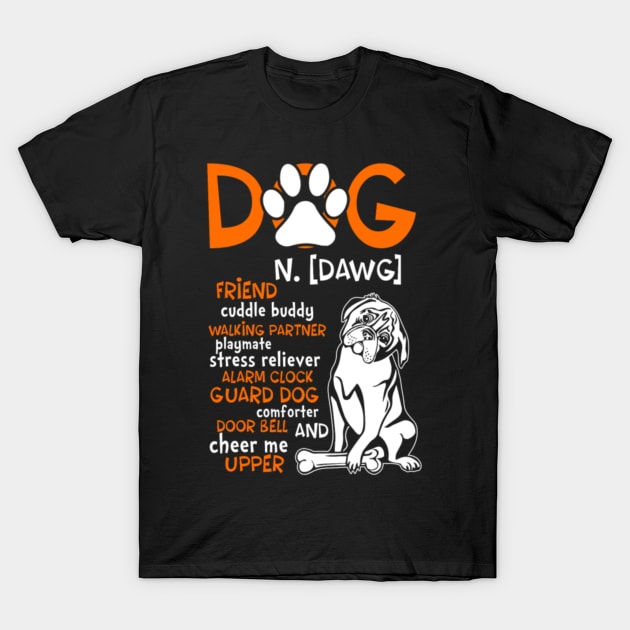Dog Friend Cuddle Buddy T-Shirt by Anung